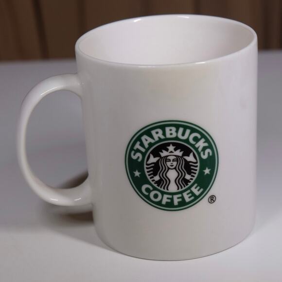 Starbucks Barista 2001 Vintage White Green Siren Logo Coffee Mug 12 oz - Picture 2 of 8